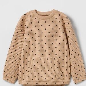 Zara Kids Sweater with Black Dots Size 4T-5T
